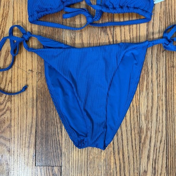Andie String Bikini Set Ribbed Mazarine Blue size S NWOT - Picture 5 of 8